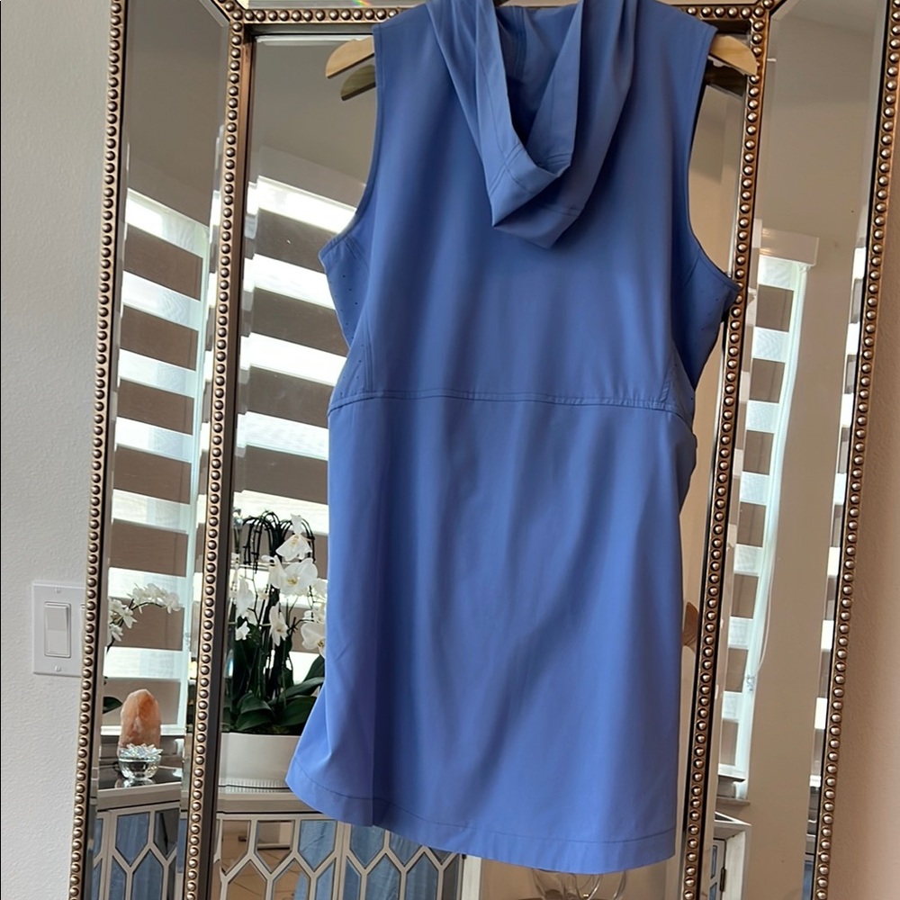 Laguna B Athletic Blue Mock Neck Sleeveless Mini Dress - Picture 6 of 8